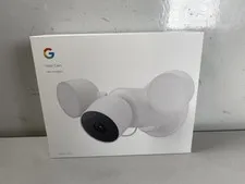Google Nest Cam with Floodlight - Outdoor/Wired - Smart Security Camera - Snow