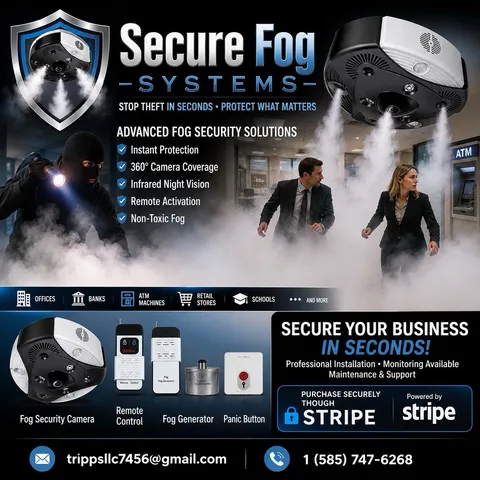 Secure Fog Systems Fog Security Camera Wi-Fi 360 IR Night Vision Alexa/Google