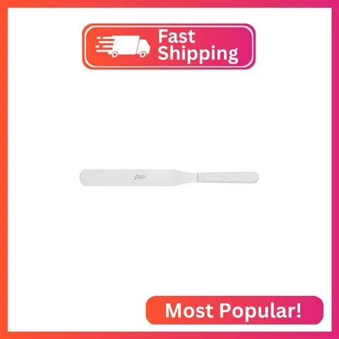 Ateco Straight Spatula with 9.75-Inch Stainless Steel Blade, Plastic Handle, Dis