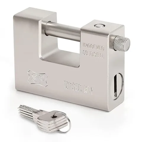 Heavy Duty Padlock with 4 Keys with Anti Drill & Pick Cylinder Security Padlock.