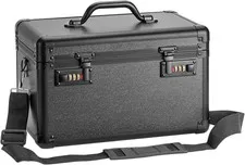 Secure Medication Lock Box with Combination Lock - Portable Organizer, Black