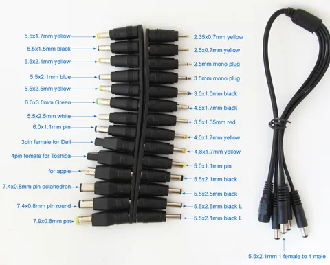 1pc Universal Notebook Laptop AC DC Charger Power Adapter 28 Sizes Optional