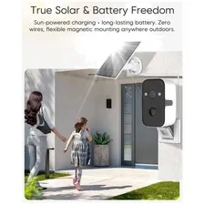 2K Solar Security Camera Wireless Outdoor, Free Cl