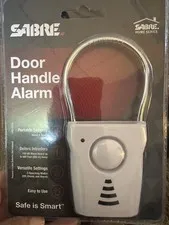 SABRE HS-DHA Door Handle Alarm 110 dB Portable Chime Battery White