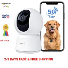 Indoor Security Camera 4MP Dual Band WiFi Pet Baby Monitor with Auto Tracking