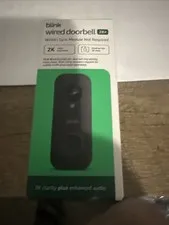 Blink Wired Doorbell 2K+ Video Doorbell - Black *NEW*