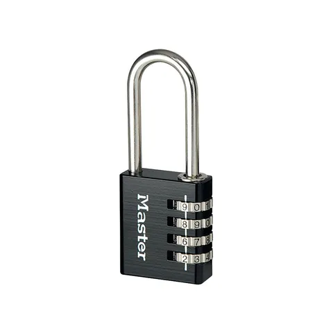 Master Lock 7640EURDBLKLH Black Finish 40mm 4-Digit Combi Lock - 51mm