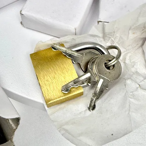 Set of 5 Small Brass Padlocks w/ 3 Keys Each Luggage Gym Locker Locks
