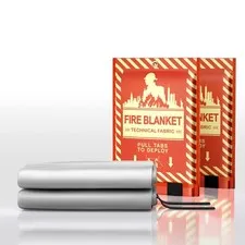 Glow-in-The-Dark Fire Blanket-3 ply Glass Fibre Fabric Construction, 2 Side S...