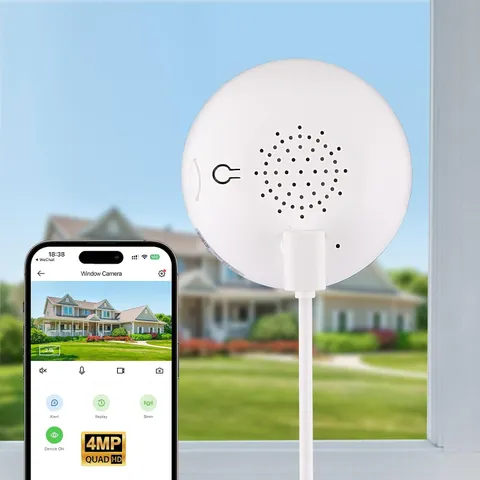 4MP Window Camera for Home Security, Wifi Home Surveillance Camera with Color Ni