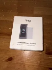 Ring Wired 1080p Video Doorbell with Chime - Black Open Box Never Used