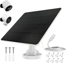 Solar Panel for Simplisafe Outdoor Camera Series 2 Wireless and Wired, IP65 Wate