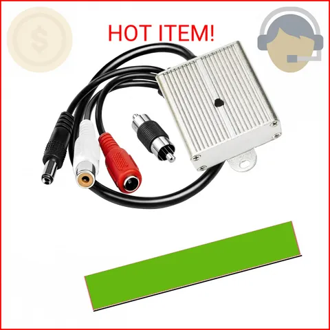 CCTV Microphone Audio Outdoor Security Gift RCA Tiny Surveillance Mic DVR High S