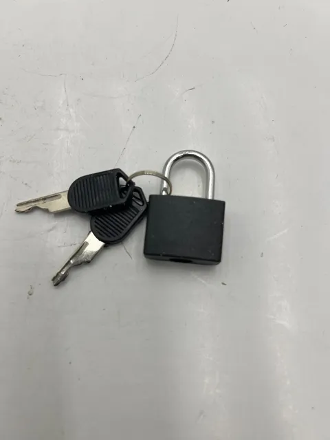 (Qty 2) Small Mini Strong Steel Padlock Travel Tiny Suitcase Lock with 2 Key