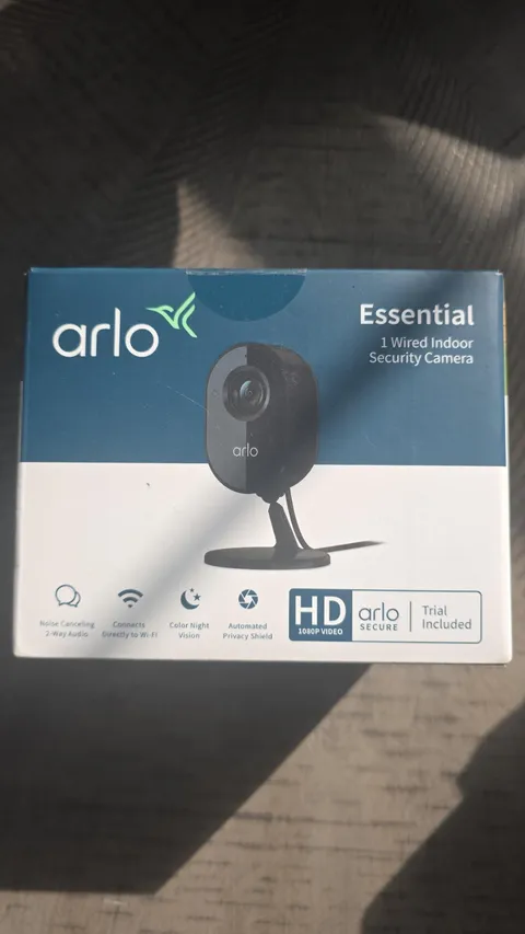 Arlo Essential Wired Indoor Security Camera HD – NEW SEALED