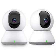 2K Indoor Security Camera with 360° Coverage, Phone App, Motion Tracking, IR Nig