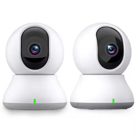 2K Indoor Security Camera with 360° Coverage, Phone App, Motion Tracking, IR Nig
