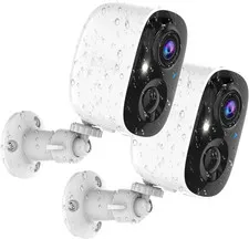 Security Cameras Wireless Outdoor,2K Indoor Wifi Wireless Cameras,Outside Batter