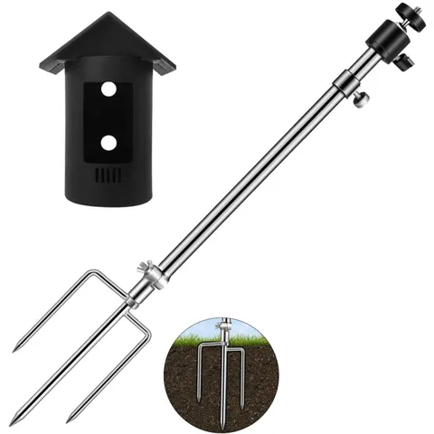 Heavy-Duty Adjustable Ground Stake Mount with Weatherproof Silicone Cover – w...