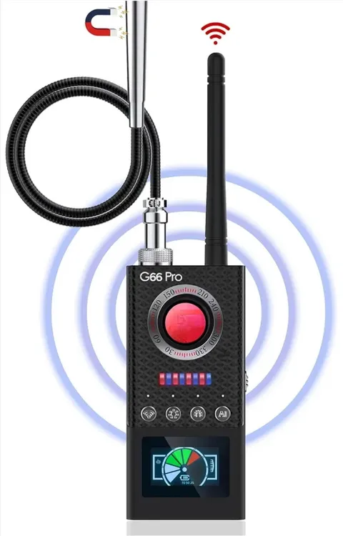 G66 Pro Hidden Camera Detector with AI Auto Scan, Magnetic GPS Tracker, Infrared