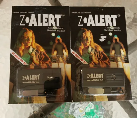 Lot Of 2 Zon-Gard Z Alert Crime Prevention New Security Alarm Safety Light 