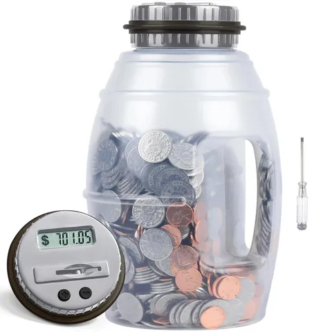 X-Large Piggy Bank for Adults Digital Coin Counting Bank with LCD Counter 2.8...