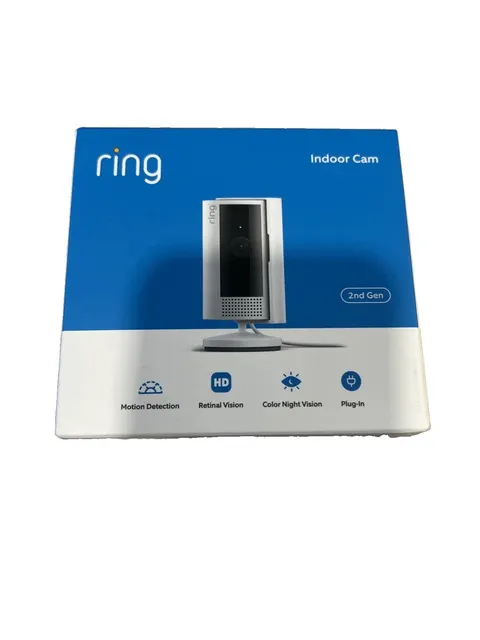Ring Indoor Cam 2nd Gen Plug-In 1080p HD WiFi Security Camera White Ships Free