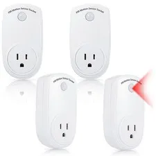 Macarrie 4 Pieces Motion Sensor Sockets Indoor Plug in Sensor Light Control S...