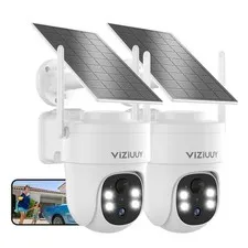 3MP Solar Security Cameras Wireless Outdoor, IP66 Weatherproof