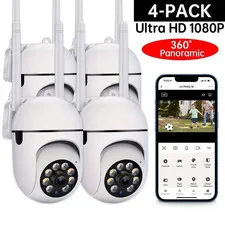 4-Pack Wireless 5G WiFi 1080P Security Camera System Smart Outdoor Night Vision