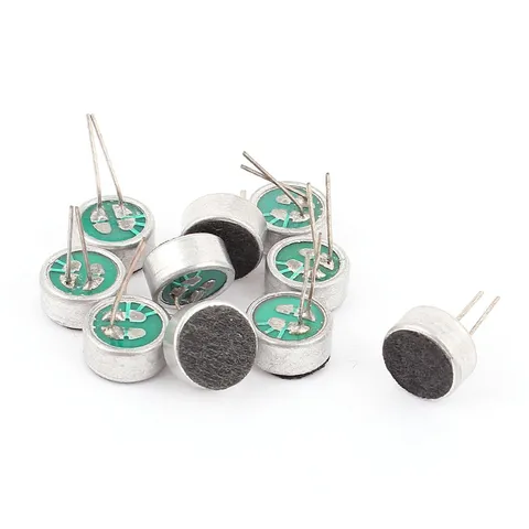 10x 9mm x 4.5mm Through Hole Mini Microphone Electret Condenser Collector