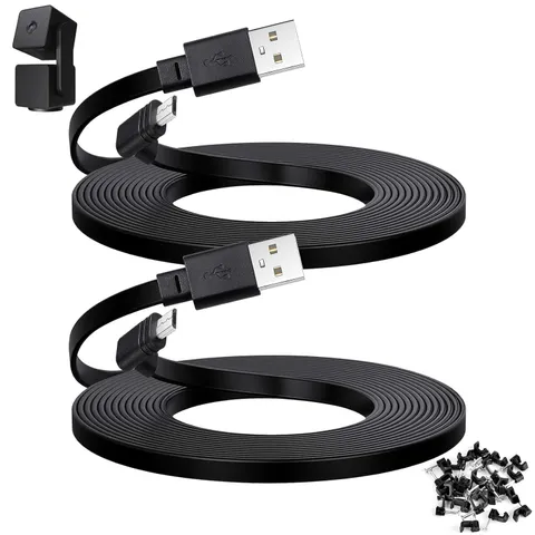 30 ft Cable for WYZE Cam Pan V3 Micro USB 90-Degree Flat