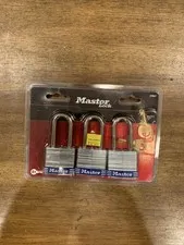 Master Lock 3TRILF 3-3/16" H X 1-9/16" W X 27/32" L Steel 4-Pin Cylinder Padlock