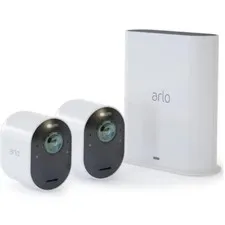 NEW Arlo Ultra 2 Security Spotlight Camera 4K UHD Wireless 2 Cameras & Smart Hub