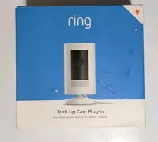 Ring Stick Up Cam Plug-In Wired Indoor Outdoor Security Camera NEW