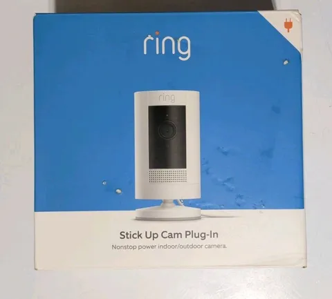 Ring Stick Up Cam Plug-In Wired Indoor Outdoor Security Camera NEW