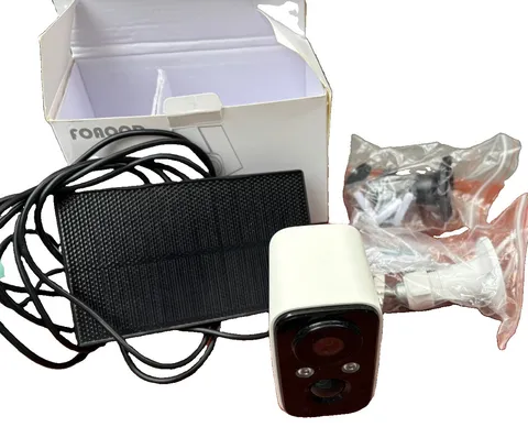 FOAOOD DF220 Security Camera Wireless Outdoor w/ Solar Panel, New