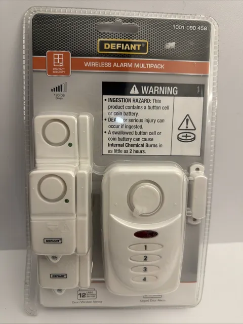 Defiant Wireless Home Security Door Window Alarm Kit  Zone Stand Alone 6 pieces