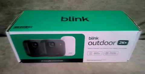 Blink Outdoor 2K+ Wireless Smart Security 2 Camera system W/ Sync Module