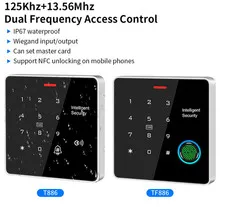 Fingerprint Access Control Reader 125kHz+13.56MHz RFID System Management Card