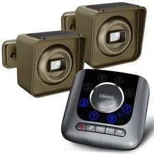 Solar Driveway Alarm Wireless Outside 1/2 Mile Long Range, 3 Sensitivity & We...