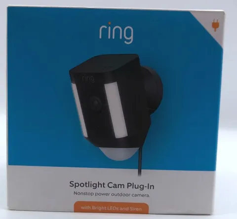 Ring Spotlight Cam Plug-In W/Bright LEDs & Siren - BRAND NEW!!!!