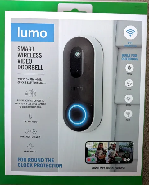 NEW LUMO - Smart Wireless Video Doorbell & Chime / Wi-Fi Connected  **SEALED**