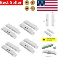 Secure NC Wired Magnetic Contact Sensor 4 Pack Door Window Switch Alarm System