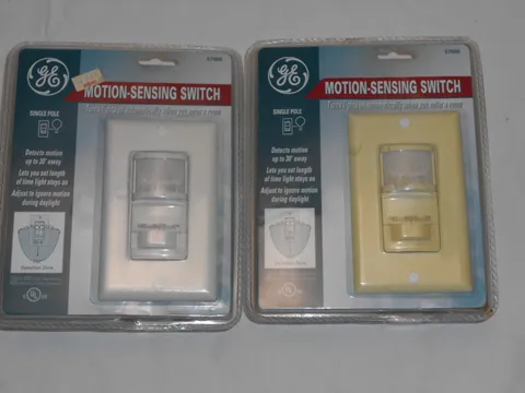 2 New GE Wide Angle Motion Sensing Wall Switch PIR61-7M 57885 SEALED