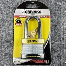 BRINKS ProMax Security Commercial Grade Boron Steel Lock 2 keys 662-52091 NEW
