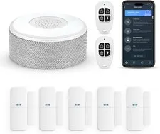 WiFi Door Alarm System, 8-Piece DIY Wireless Alarm Kit with Door Sensors