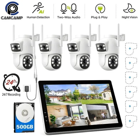 Home Security Camera System Wireless Outdoor 24/7 Record Auto Tracking 5G WiFi