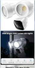 gdend 3K WiFi Smart Floodlight Camera 2200 Lumen LED, Siren, Alexa