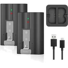 2-Pack Replacement Rechargeable Lithium Camera Batteries with Charger for Rin...